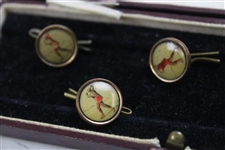 Six (6) Brass Golf Buttons in Original Box