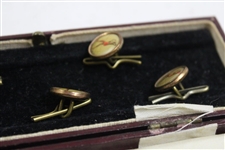 Six (6) Brass Golf Buttons in Original Box