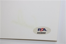 Arnold Palmer Signed PGA WGHoF Notecard w/a WGHoF License Plate PSA/DNA #AN30442
