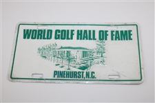 Arnold Palmer Signed PGA WGHoF Notecard w/a WGHoF License Plate PSA/DNA #AN30442