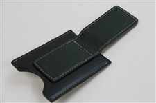 Masters Tournament Logo Dk Green Leather Money Clip/Wallet with Pewter Logo