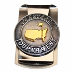 Masters Tournament Undated Silver Tone Money Clip w/Gold Tone Logo