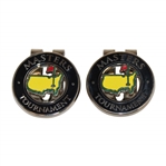 Two (2) Masters Tournament Undated Black with Yellow Logo Money Clips
