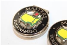 Two (2) Masters Tournament Undated Black with Yellow Logo Money Clips