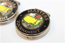Two (2) Masters Tournament Undated Black with Yellow Logo Money Clips