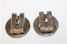 Two (2) Masters Tournament Undated Black with Yellow Logo Money Clips