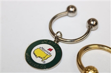 2001 & Two(2) Masters Tournament Green w/Yellow Logo Keychains