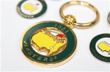 2001 & Two(2) Masters Tournament Green w/Yellow Logo Keychains