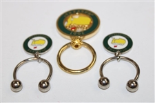 2001 & Two(2) Masters Tournament Green w/Yellow Logo Keychains