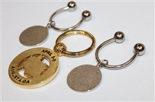 2001 & Two(2) Masters Tournament Green w/Yellow Logo Keychains