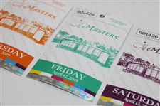 2019 Masters Tournament Complete Thursday-Sunday Ticket Set - Tiger Woods Winner