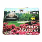 2005 Masters Tournament Series Badge #Q02448 - Tiger Woods Win