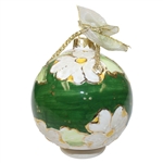 Masters Tournament Ceramic Holiday Ornament Green Dogwood in Box