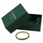 Masters Tournament Mignonne Gavigan Masters Green Bangle in Original Bag/Box
