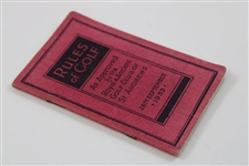 1933 'Rules Of Golf As Approved By The Royal & Ancient Golf Club Of St. Andrews' 