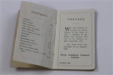 1933 'Rules Of Golf As Approved By The Royal & Ancient Golf Club Of St. Andrews' 