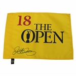 Rory McIlroy Signed Undated The Open 18 Championship Yellow Screen Flag JSA ALOA