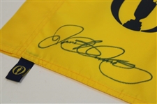 Rory McIlroy Signed Undated The Open '18' Championship Yellow Screen Flag JSA ALOA