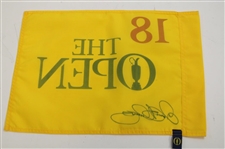 Rory McIlroy Signed Undated The Open '18' Championship Yellow Screen Flag JSA ALOA