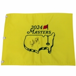 Scottie Scheffler Signed 2024 Masters Embroidered Flag JSA ALOA