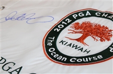 Rory McIlroy Signed 2012 PGA at Kiawah The Ocean Course Embroidered White Flag JSA ALOA
