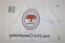 Rory McIlroy Signed 2012 PGA at Kiawah The Ocean Course Embroidered White Flag JSA ALOA