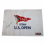 Wyndham Clark Signed 2023 US Open at L.A.C.C. Embroidered White Flag JSA ALOA