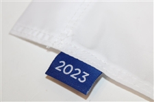 Ludvig Aberg Signed 2023 Ryder Cup at Marco Simone Italy White Screen Flag JSA ALOA