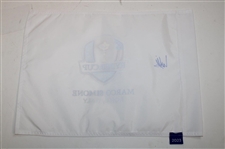 Ludvig Aberg Signed 2023 Ryder Cup at Marco Simone Italy White Screen Flag JSA ALOA