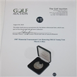 1987 Memorial Tournament Coin Honoring Old & Young Tom Morris w/Box
