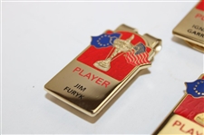 Five (5) 1997 Ryder Cup at Valderrama Golf Club - Player Identification Money Clips/Badges