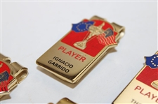 Five (5) 1997 Ryder Cup at Valderrama Golf Club - Player Identification Money Clips/Badges
