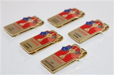 Five (5) 1997 Ryder Cup at Valderrama Golf Club - Player Identification Money Clips/Badges