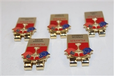 Five (5) 1997 Ryder Cup at Valderrama Golf Club - Player Identification Money Clips/Badges