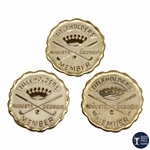 Three (3) Titleholders Augusta Georgia Member Badges/Pins in Boxes - Undated
