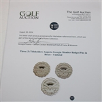 Three (3) Titleholders Augusta Georgia Member Badges/Pins in Boxes - Undated