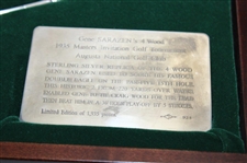 The 1935 Masters Ltd Ed Sterling Silver Gene Sarazen Double Eagle Replica Mini 4-Wood in Box