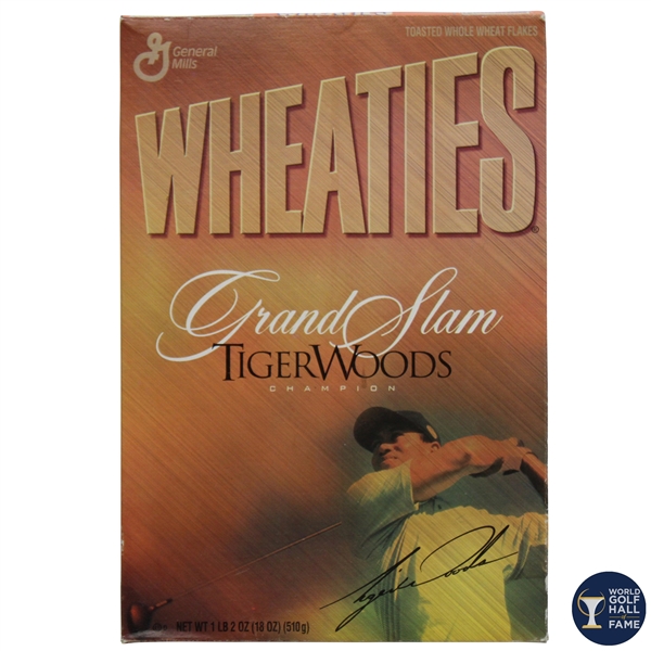 Tiger Woods Grand Slam Champion General Mills Wheaties Box - Empty