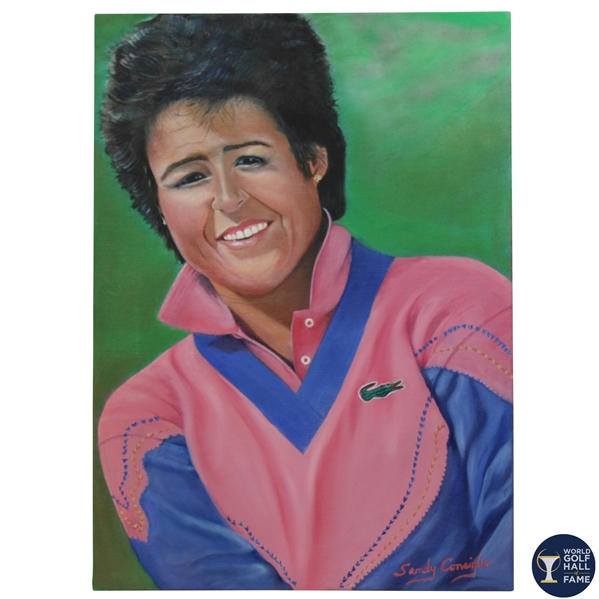 Nancy Lopez 1990 Original Painting by Artist Sandy Consiglio