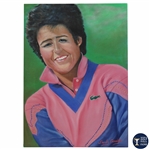 Nancy Lopez 1990 Original Painting by Artist Sandy Consiglio