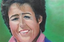 Nancy Lopez 1990 Original Painting by Artist Sandy Consiglio