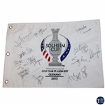 US Team Signed 2015 Solheim Cup at Golf Club St. Lon-Rot Germany Embroidered Flag JSA ALOA