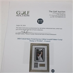 2020 United States Postal Service Gifted Arnold Palmer Large Stamp to WGHoF - Framed
