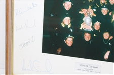 US Team Signed 2000 Solheim Cup at Loch Lomond Matting of Photo - Framed JSA ALOA