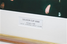 US Team Signed 2000 Solheim Cup at Loch Lomond Matting of Photo - Framed JSA ALOA