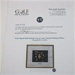 US Team Signed 2000 Solheim Cup at Loch Lomond Matting of Photo - Framed JSA ALOA