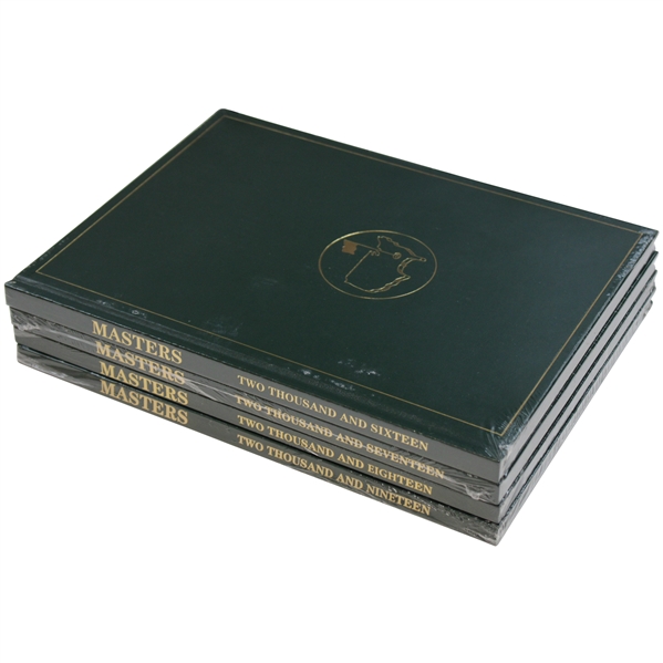 2016, 2017, 2018 & 2019 Masters Tournament Green Annual Books
