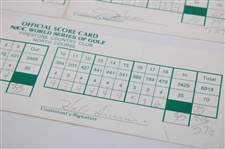 Mickelson, Irwin, Stadler & Three Others Signed 1994 NEC World Series of Golf Used Scorecards