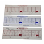 Els, Crenshaw, Singh & Three Others Signed 1993/1998 NEC World Series of Golf Used Scorecards