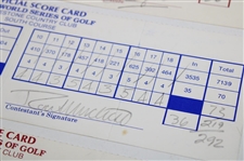 Els, Crenshaw, Singh & Three Others Signed 1993/1998 NEC World Series of Golf Used Scorecards